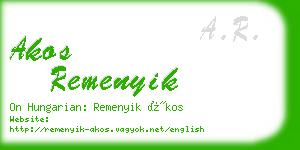 akos remenyik business card